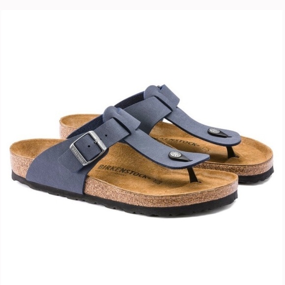 NIB Birkenstock Medina Thong Sandals Navy Blue Unisex Sz 11 Men 13 Women